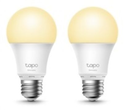Obrázek TP- Link Tapo L510E (2- pack) chytrá WiFi stmívatelná LED žárovka (bílá, 2700K, 806lm, 2, 4GHz, E27)