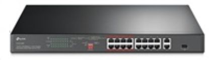 Obrázek TP- Link CCTV switch TL- SL1218P (16 x 100Mb/ s, 1xGbE uplink, 1xGbE/ 1xSFP combo uplink, 16xPoE+, 150 W)