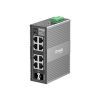 Obrázek TP- Link OMADA průmyslový switch IES208G (6xGbE, 2xGbE/ SFPcombo, DIN, IP40, fanless)