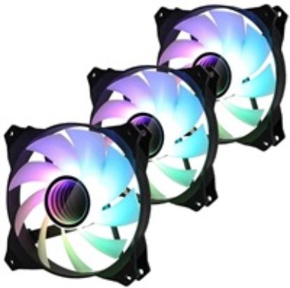 Obrázek Zalman sada 3 ks ventilátorů ZM- IF120 / 120mm / ARGB / 3- pin / bíločerná