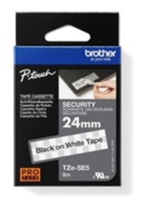 Obrázek BROTHER TZESE5 - kazeta TZ šířky 24mm, laminovaná TZE- SE5, bílá plombovací páska