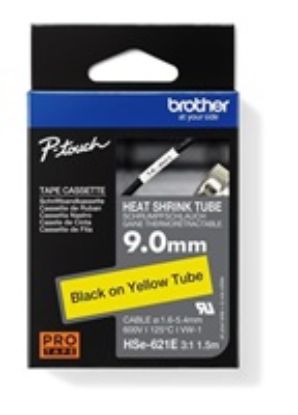 Obrázek BROTHER smršťovací bužírka - HSE- 621E žlutá pro E300VP H300 H500 E550 P700 P750 D800 P900 P950 - 9, 0mm…