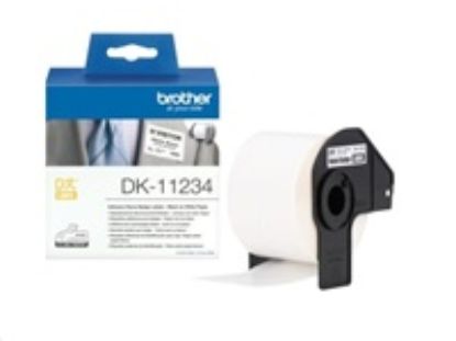 Obrázek BROTHER DK- 11234 - Originální samolepicí štítek na oděv - černý tisk na bílém podkladu, 60 mm x 86 mm