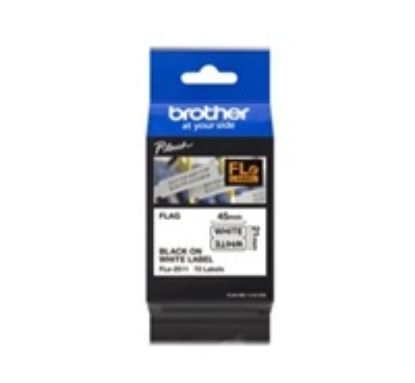 Obrázek BROTHER FLe- 2511 předřezané štítky - černá na bílé, 21 mm šířka