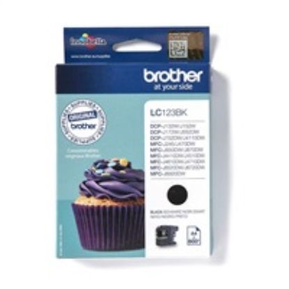 Obrázek BROTHER INK LC- 123BK, černý inkoust (až 600 stran)