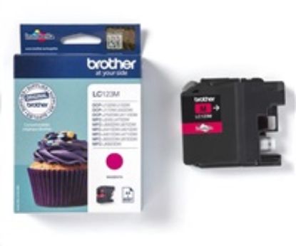 Obrázek BROTHER INK LC- 123M magenta cca 600