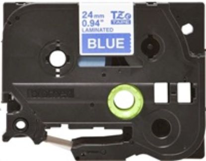 Obrázek BROTHER TZE555 - kazeta TZ šířky 24mm, laminovaná TZE- 555, modrá/ bílé písmo