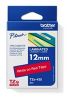 Obrázek BROTHER TZE435 - kazeta TZ šířky 12mm, laminovaná TZE- 435, červená/ bílé písmo