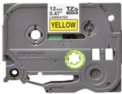 Obrázek BROTHER TZE631 - kazeta TZ šířky 12mm, laminovaná TZE- 631, žlutá/ černé písmo - 8m