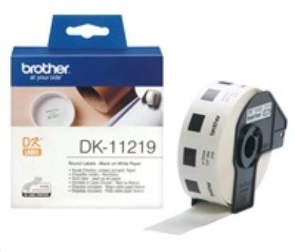 Obrázek BROTHER DK- 11219 (papírové / kulaté, průměr 12 mm - 1200 ks)