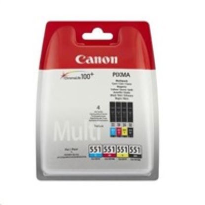 Obrázek Canon CARTRIDGE CLI- 551XL C/ M/ Y/ BK PHOTO VALUE pro MG5450, 5550, 6450, 6650, 7150, 7550 (680 str.)