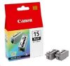 Obrázek Canon CARTRIDGE BCI- 15BK černá TWIN- PACK pro i70, i80, iP90, Bubble Jet i70, i80 (390 str.)
