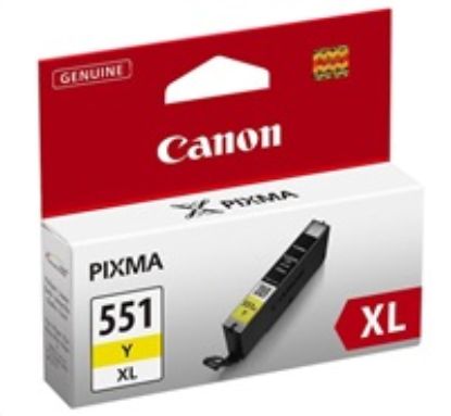 Obrázek Canon CARTRIDGE CLI- 551Y XL žlutá pro Pixma iP, Pixma iX, Pixma MG a Pixma MX 6850, 725x, 925, 8750 (695 str.)