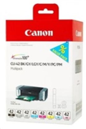 Obrázek Canon CARTRIDGE CLI- 42 BK/ GY/ LGY/ C/ PC/ M/ PM/ Y MULTI- PACK 8ks pro PIXMA PRO- 100, PRO- 100S