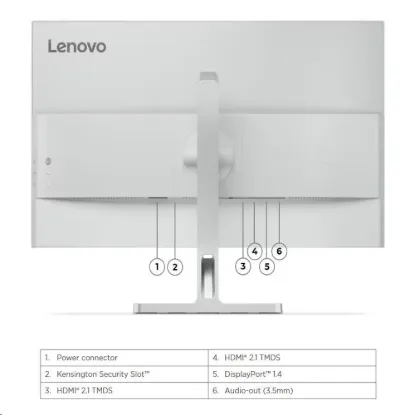 Obrázek LENOVO LCD L27q- 4A - 27", IPS, 16: 9, 2560 x 1440, 1/ 14 ms, 350cd/ m2, 1500: 1, HDMI, DP, VESA, PIVOT, 3Y