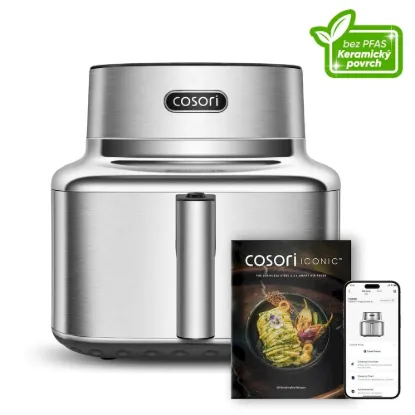 Obrázek Cosori Iconic Single chytrá horkovzdušná fritéza 6, 2 L nerez