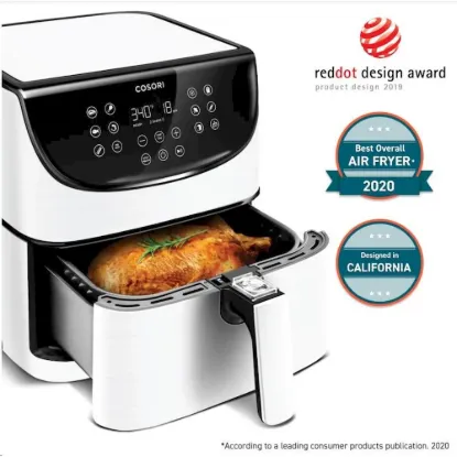 Obrázek Cosori CP158- AF PREMIUM – 5.5L horkovzdušná fritéza + 5x špíz a gril. rošt, white
