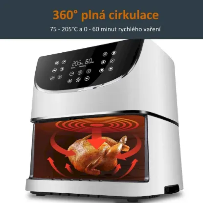 Obrázek Cosori CP158- AF PREMIUM – 5.5L horkovzdušná fritéza + 5x špíz a gril. rošt, white