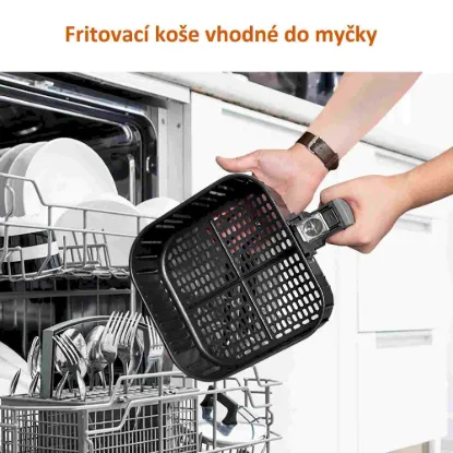 Obrázek Cosori CP158- AF PREMIUM – 5.5L horkovzdušná fritéza + 5x špíz a gril. rošt, white