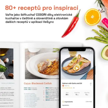 Obrázek Cosori P653 PREMIUM II Plus Chef edition 6, 2l horkovzdušná fritéza, černá