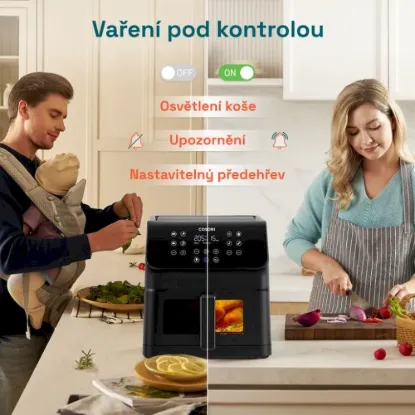 Obrázek Cosori P653 PREMIUM II Plus Chef edition 6, 2l horkovzdušná fritéza, černá