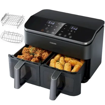 Obrázek Cosori Dual Basket horkovzdušná fritéza 8.5l + 5x špíz a rošt