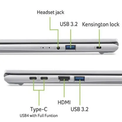 Obrázek ACER NTB Aspire Go 15 (AG15- 72P- 509T), Core 5 120U, 15.6" FHD, 16 GB, 512 GB SSD, Intel Graphics, W11H, Silver