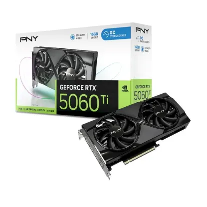 Obrázek PNY VGA Nvidia GeForce RTX 5060 Ti 16 GB OC, RTX 5060 Ti, 16 GB GDDR7, 3xDP, 1xHDMI