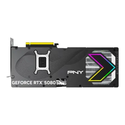 Obrázek PNY VGA Nvidia GeForce RTX 5080 16 GB ARGB OC Triple Fan, RTX 5080 OC, 16 GB GDDR7, 3xDP, 1xHDMI