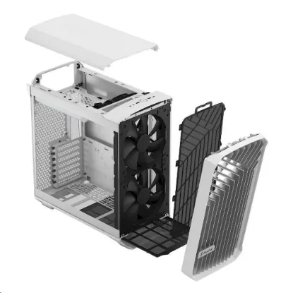 Obrázek FRACTAL DESIGN skříň Torrent Compact White TG Clear Tint, USB 3.1 Type- C, 2x USB 3.0, bez zdroje, E- ATX