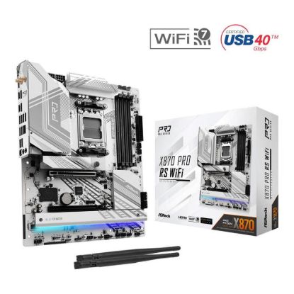 Obrázek ASRock MB Sc AM5 X870 PRO RS WIFI, AMD X870, 4xDDR5, 1xHDMI, 2xUSB4, WI- FI