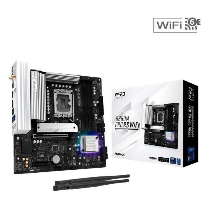 Obrázek ASRock MB Sc LGA1851 B860M Pro RS WiFi, Intel B860, 4xDDR5, 1xDP, 1xHDMI, WiFi, mATX