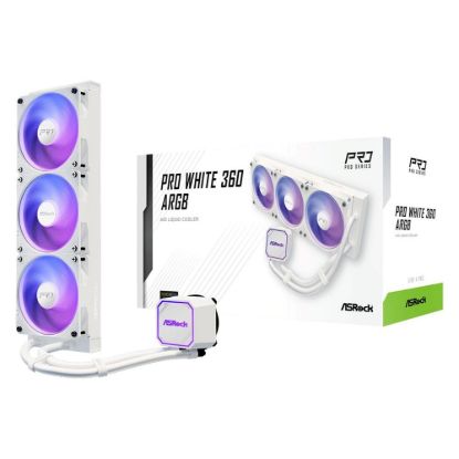 Obrázek ASROCK Vodní chladič Pro White 360 ARGB, 3 x 120mm, LGA1851, AM5, bílá
