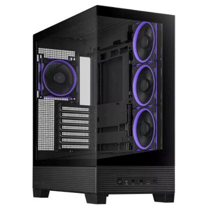 Obrázek ASUS case A31 PLUS TG ARGB, Mid Tower, Průhledná bočnice, 4 x 120mm ARGB Fan, ARGB Hub, černá