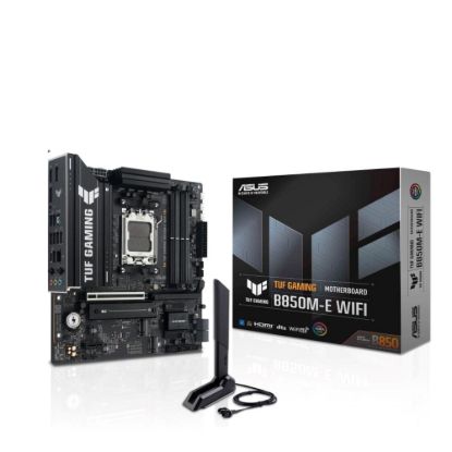 Obrázek ASUS MB Sc AM5 TUF GAMING B850M- E WIFI, AMD B850, 4xDDR5, 2xDP, 1xHDMI, WiFi, mATX