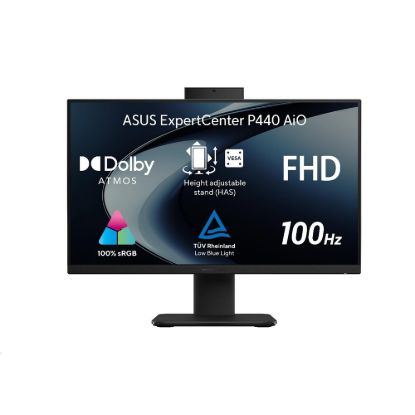 Obrázek ASUS PC AiO ExpertCenter P44 (P440VAK- BPC038XA), i3- 1315U, 23.8" FHD, 8 GB, 512 GB SSD, Intel, W11 Pro Edu, Black