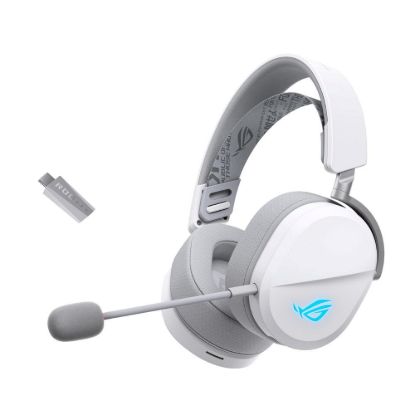 Obrázek ASUS sluchátka ROG Pelta, Bezdrátové BT a RF 2.4GHz, ARGB, bílá