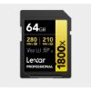 Obrázek Lexar SDXC Pro 1800x U3 UHS- II R280/ W210 (V60) 64 GB