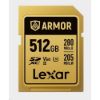 Obrázek Lexar SDXC ARMOR Gold UHS- II U3, Stainless Steel, IP68 R280/ W210 (V60) 512 GB