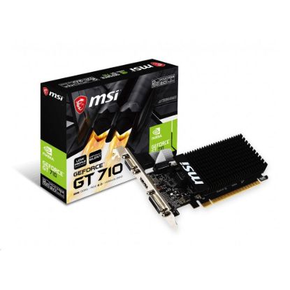 Obrázek MSI VGA NVIDIA GeForce GT 710 2GD3H LP, 2G DDR3, 1xHDMI, 1xVGA, 1xDVI