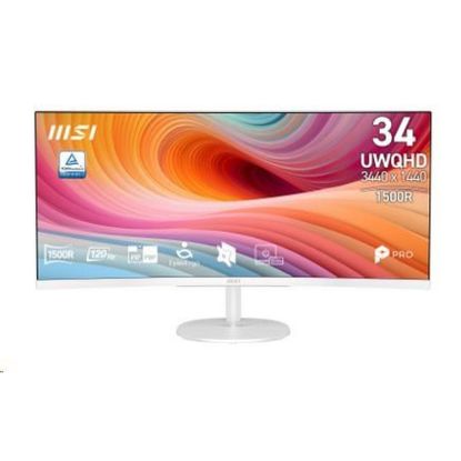 Obrázek MSI LCD PRO MP341CQW, 34" 3440 x 1440 Curved, VA, 100 Hz, 4 ms, VESA 100 x 100mm, N/ A, White