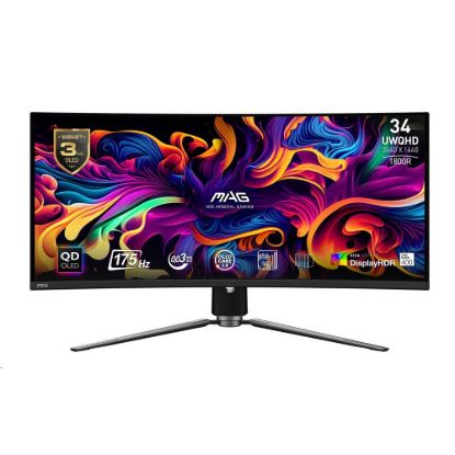 Obrázek MSI LCD MAG 341CQP QD- OLED, 34", 3440 x 1440, QD- OLED, 0, 03 ms, VESA 100 x 100, Black