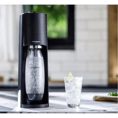 Obrázek SodaStream Terra Black výrobník sody, mechanický, 1l láhev SodaStream Fuse, bombička s CO2, černý
