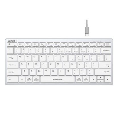 Obrázek A4tech Klávesnice FBX51C, kancelářská klávesnice, membránová, bezdrátová, CZ/ SK, Bílá