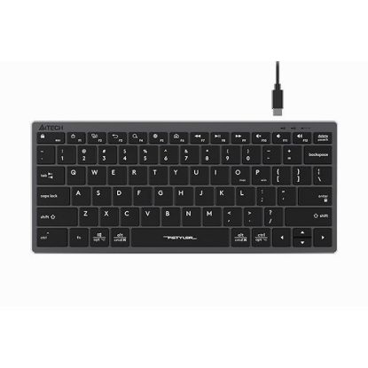 Obrázek A4tech Klávesnice FX51, kancelářská klávesnice, membránová, drátová, CZ/ SK, Šedá