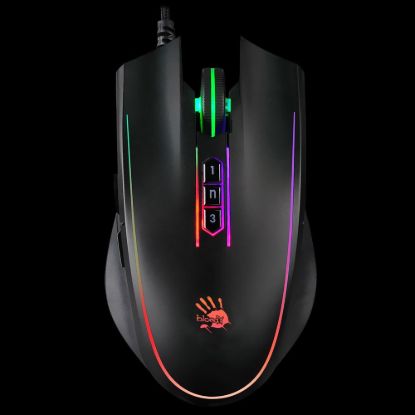 Obrázek A4tech Bloody Podsvícená herní myš P81S Activated, 8000 DP I, USB, Core 3, černá