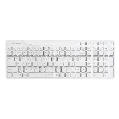 Obrázek A4tech FStyler FBK27C AS, bezdrátová Dual mode Bluetooth+2, 4G klávesnice, CZ, bílá