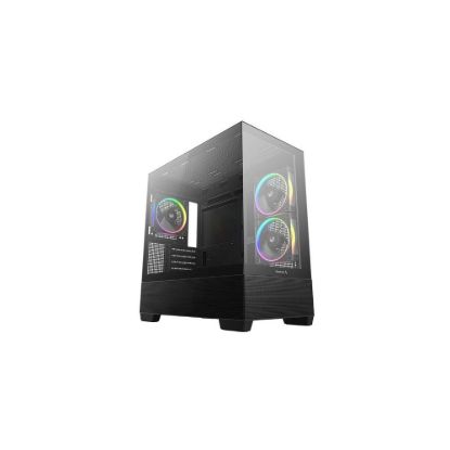 Obrázek DEEPCOOL Case CG380 3F, mATX, ARGB, Průhledná bočnice, 3 x 120mm Fan, černá