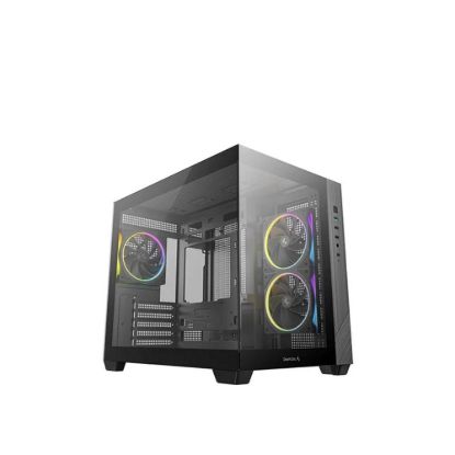 Obrázek DEEPCOOL Case CG330 3F, mATX, Průhledná bočnice, 3 x 120mm ARGB Fan, černá
