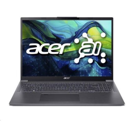 Obrázek ACER NTB Aspire 16 (A16- 71M- 56 x 9), Ultra 5 125H, 16" 1920 x 1200, 16 GB, 512 GB SSD, Arc, Linux, Steel Gray